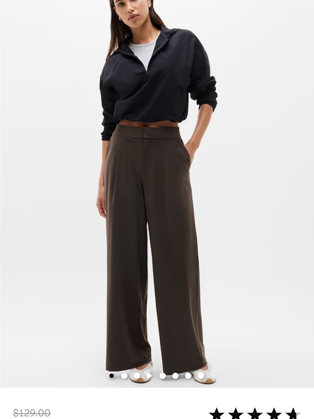 Athleta Pinnacle Wide-Leg High-Waist Pants in Dark Brown